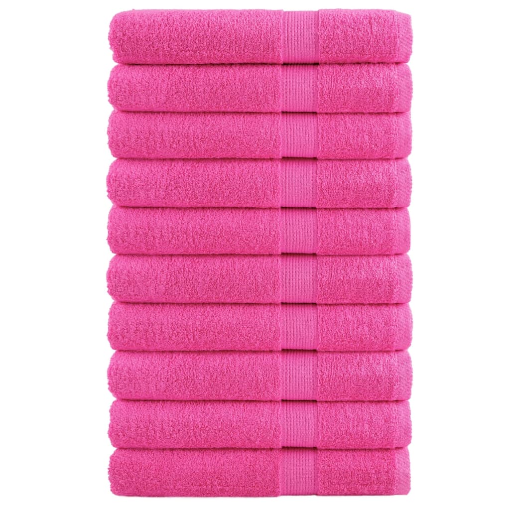 Prémium törölköző solund 10 db rózsaszín 100 x 200 cm 600 g/m²