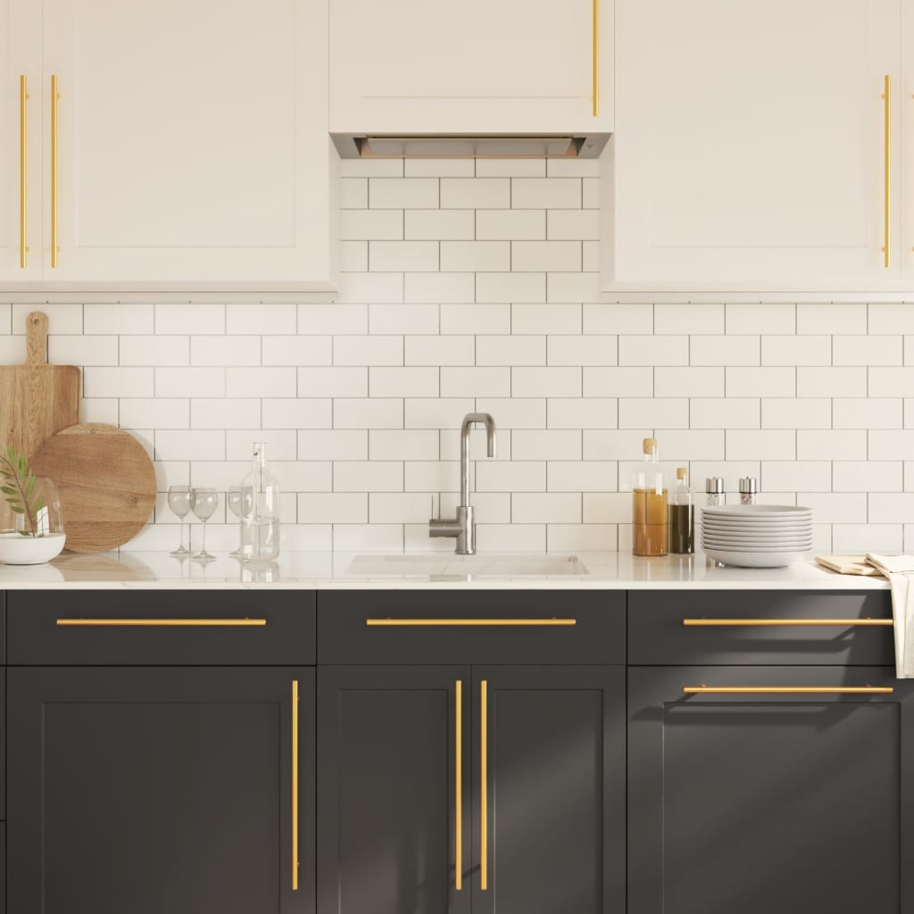 10 db aranyszínű rozsdamentes acél szekrényfogantyú 320 mm