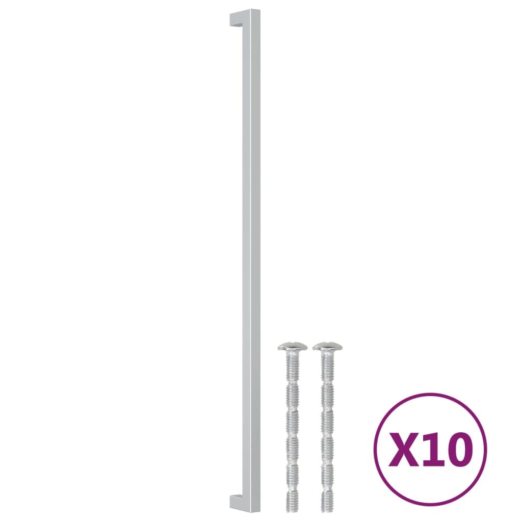 10 db ezüst rozsdamentes acél szekrényfogantyú 480 mm 10 db ezüst rozsdamentes acél szekrényfogantyú 480 mm