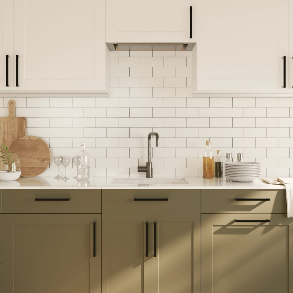 10 db fekete rozsdamentes acél szekrényfogantyú 192 mm