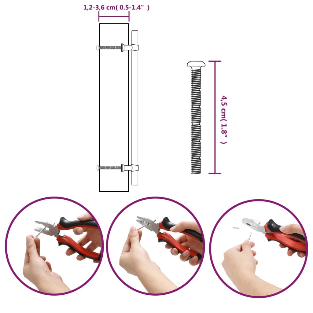 10 db ezüst rozsdamentes acél szekrényfogantyú 224 mm