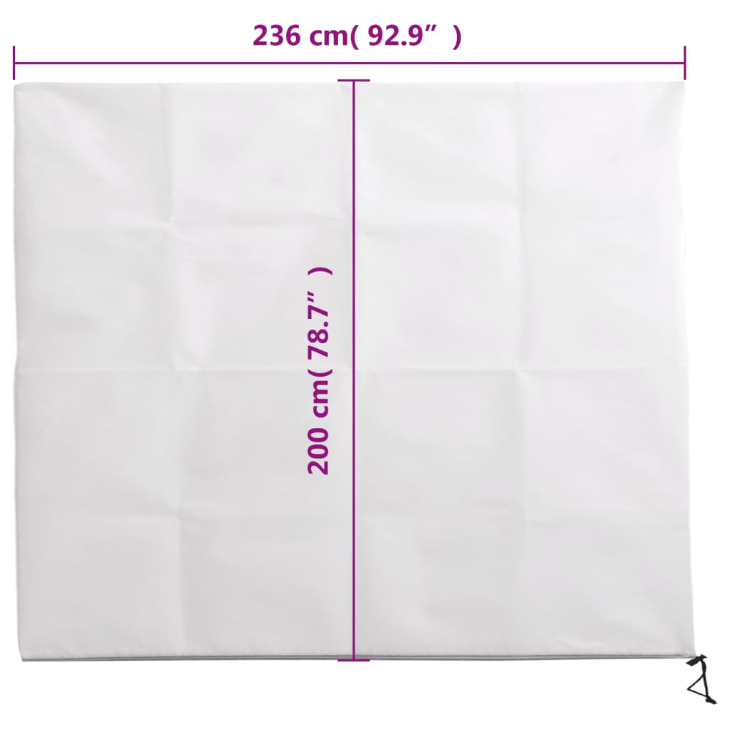Növényvédő huzat cipzárral 70 g/m² 2,36 x 2 m