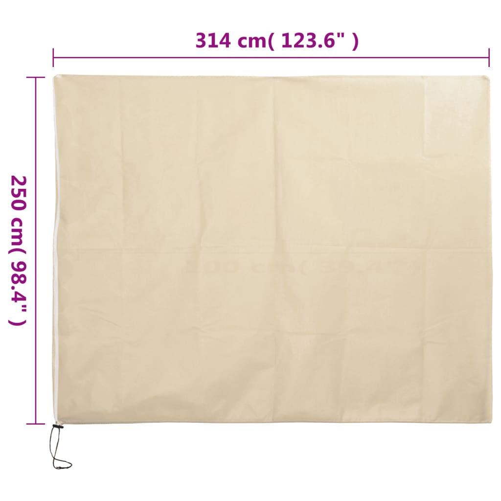 Növényvédő huzat cipzárral 70 g/m² 3,14 x 2,5 m