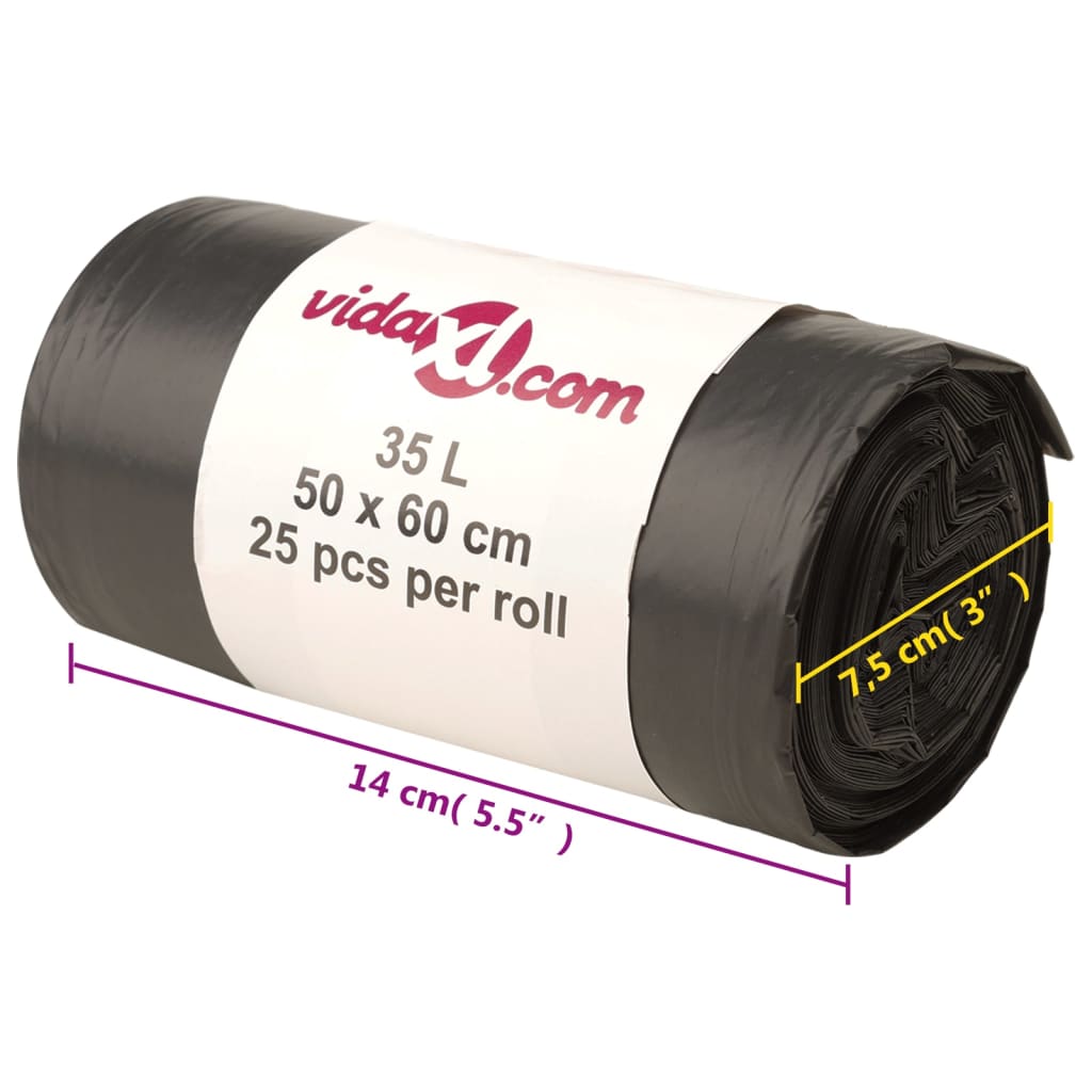 Szemeteszsákok 250 db fekete 35 l