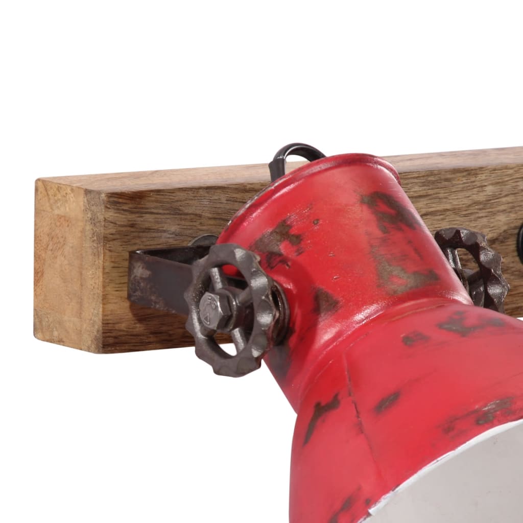 Kopott piros fali lámpa 25 w 65 x 25 cm e27