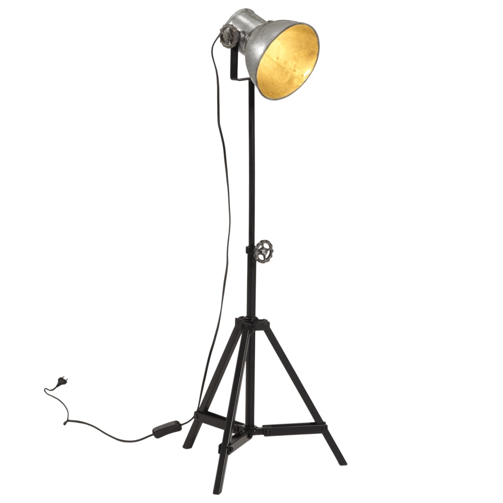Vintage ezüst állólámpa 25 w 35x35x65/95 cm e27