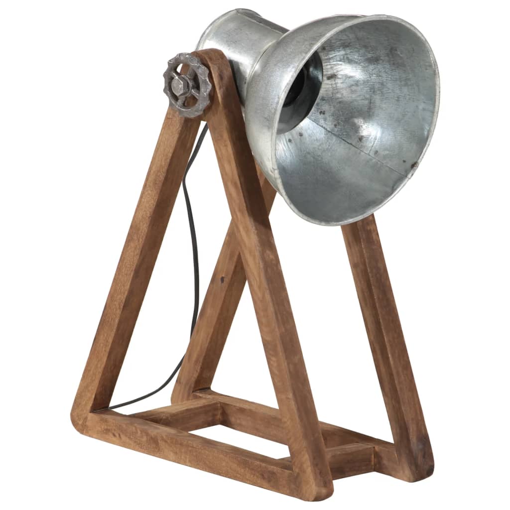 Vintage ezüst asztali lámpa 25 w 30x17x40 cm e27