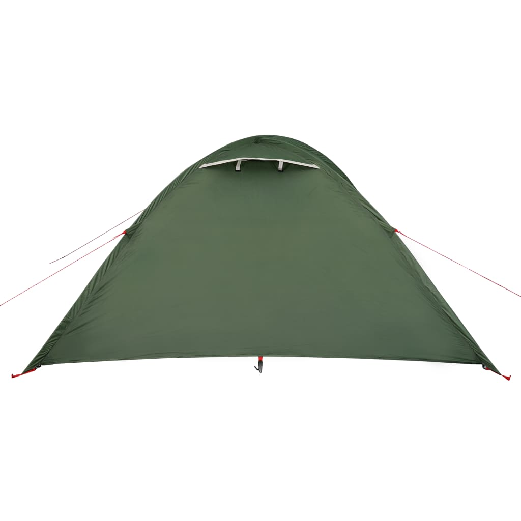 185t taffeta 4-személyes zöld kempingsátor 300 x 250 x 132 cm