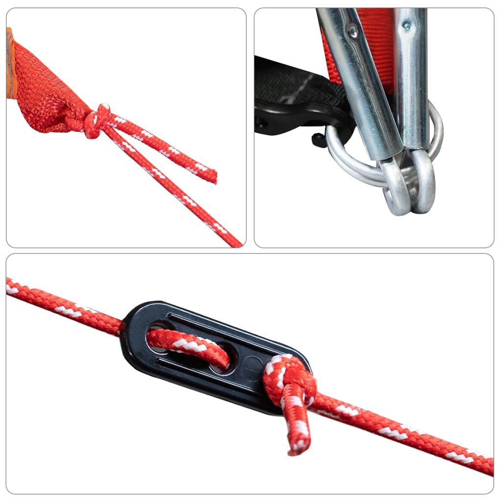 185t taffeta 4-személyes szürke-narancs sátor 300x250x132 cm