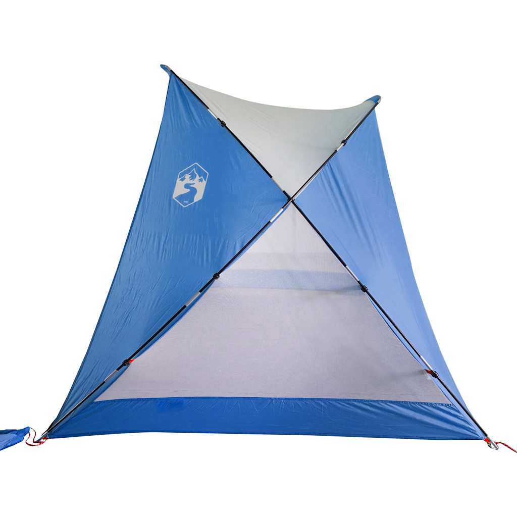 Azúrkék 185t poliészter strandsátor 274 x 178 x 170/148 cm