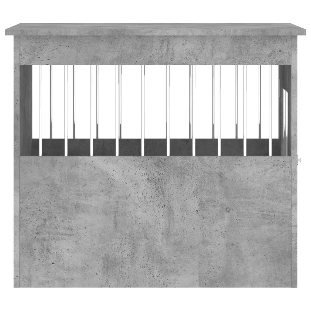 Betonszürke szerelt fa kutyaketrec 55 x 75 x 65 cm