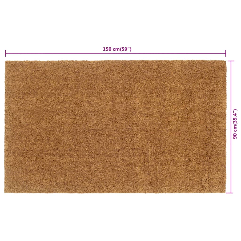 Ajtószőnyeg natúr 90x150 cm tuftolt kókuszrost