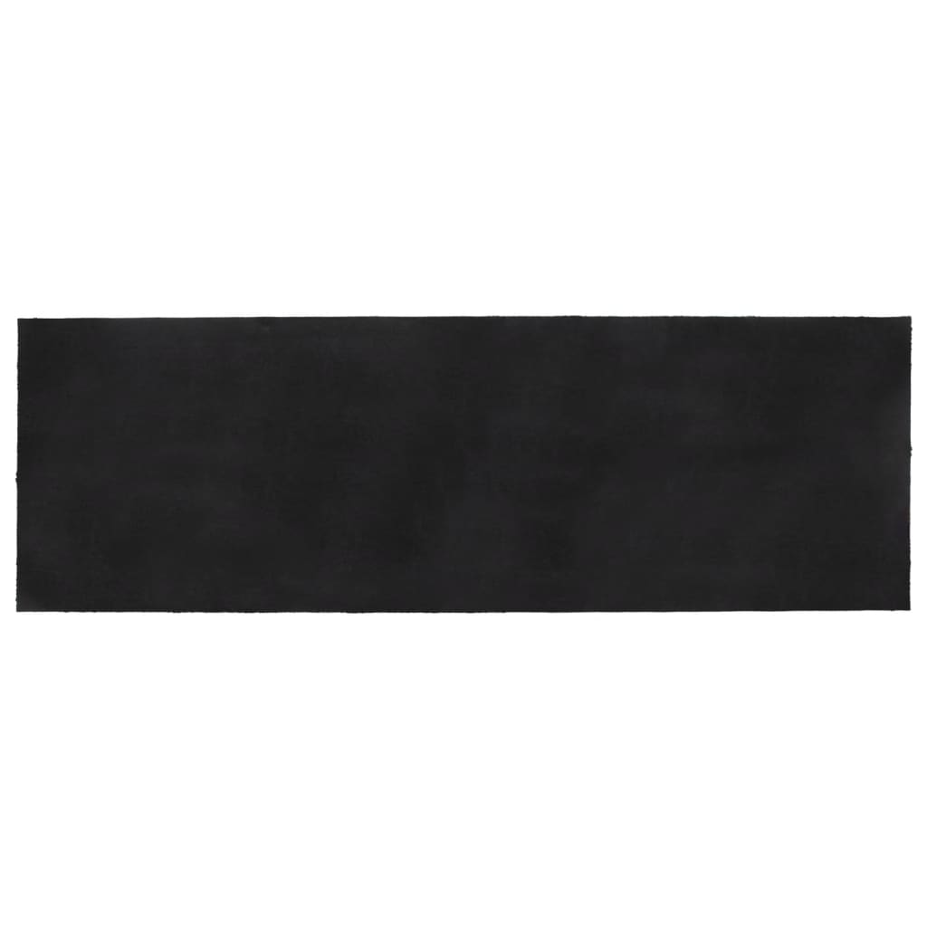 Ajtószőnyeg sötétszürke 100x300 cm bojtos kókuszrost