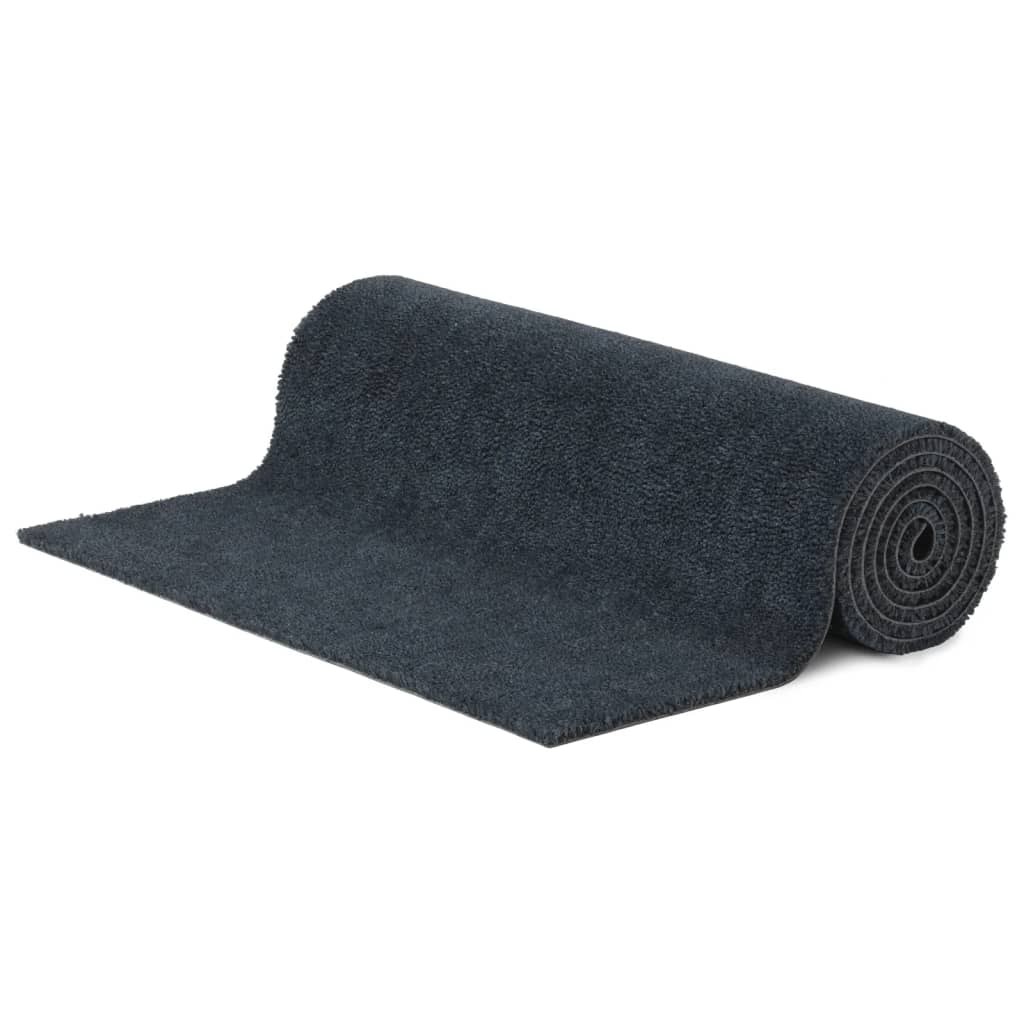 Ajtószőnyeg sötétszürke 100x300 cm bojtos kókuszrost