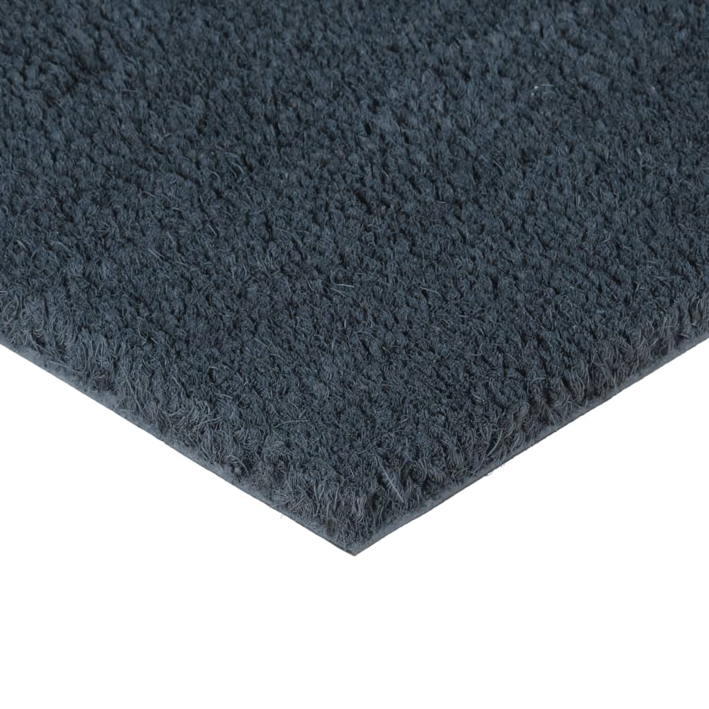 Ajtószőnyeg sötétszürke 100x300 cm bojtos kókuszrost