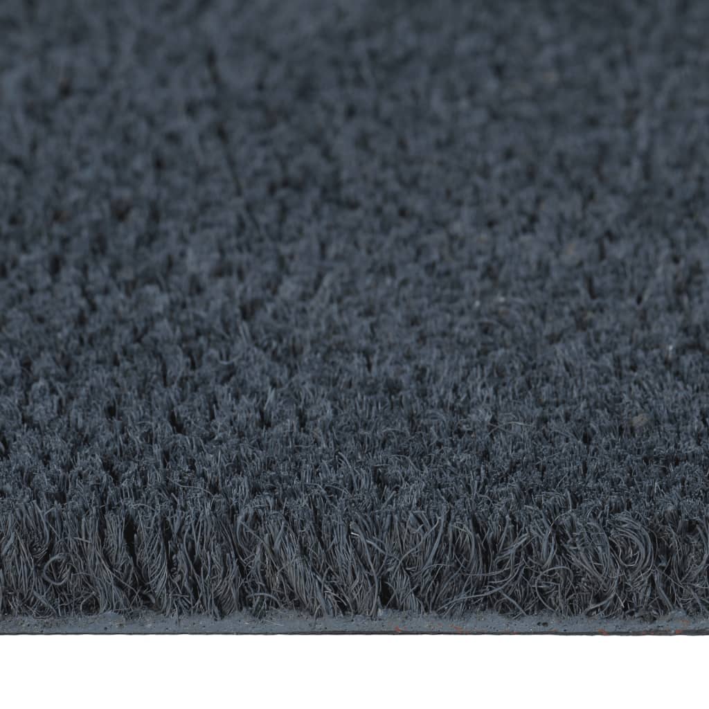 Ajtószőnyeg sötétszürke 100x300 cm bojtos kókuszrost