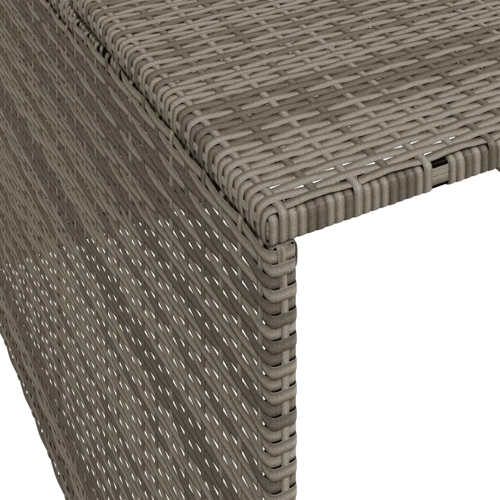 Szürke polyrattan robotfűnyíró garázs 86 x 90 x 52/57 cm