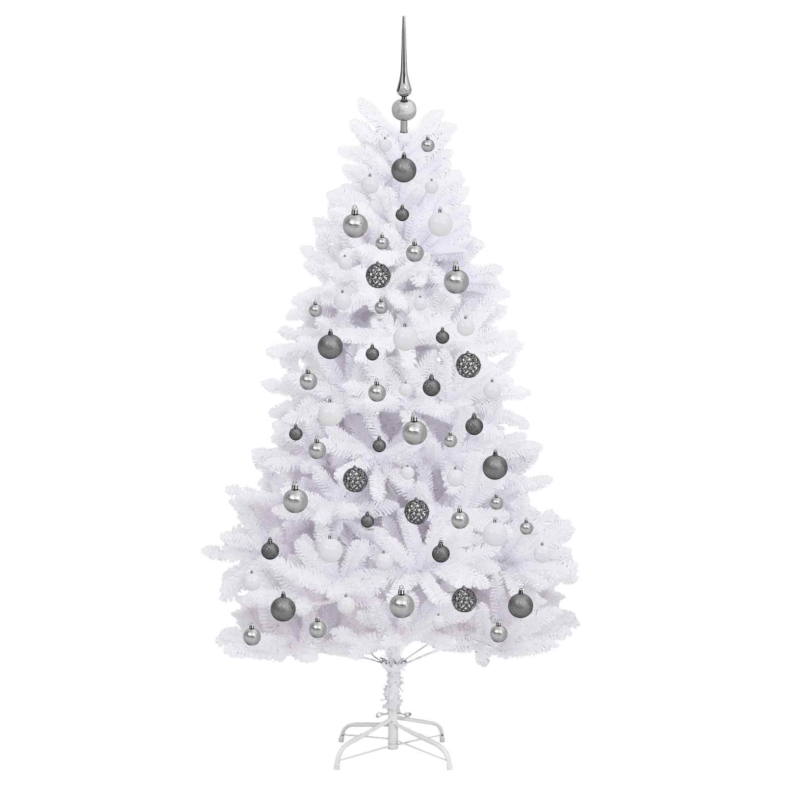 Mű karácsonyfa fehér 90 x 90 x 180 cm pvc és fém