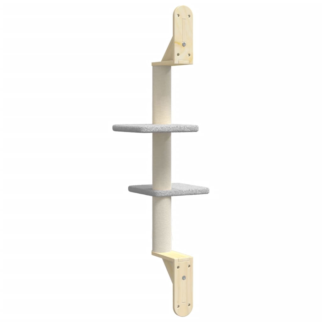 Világosszürke falra szerelhető kaparófa 108 cm