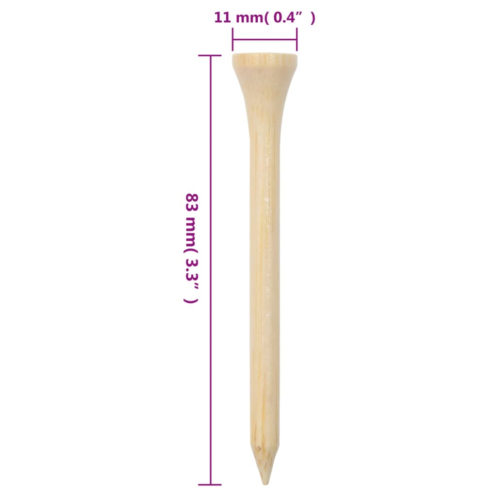 1000 db bambusz golflabdatartó 83 mm