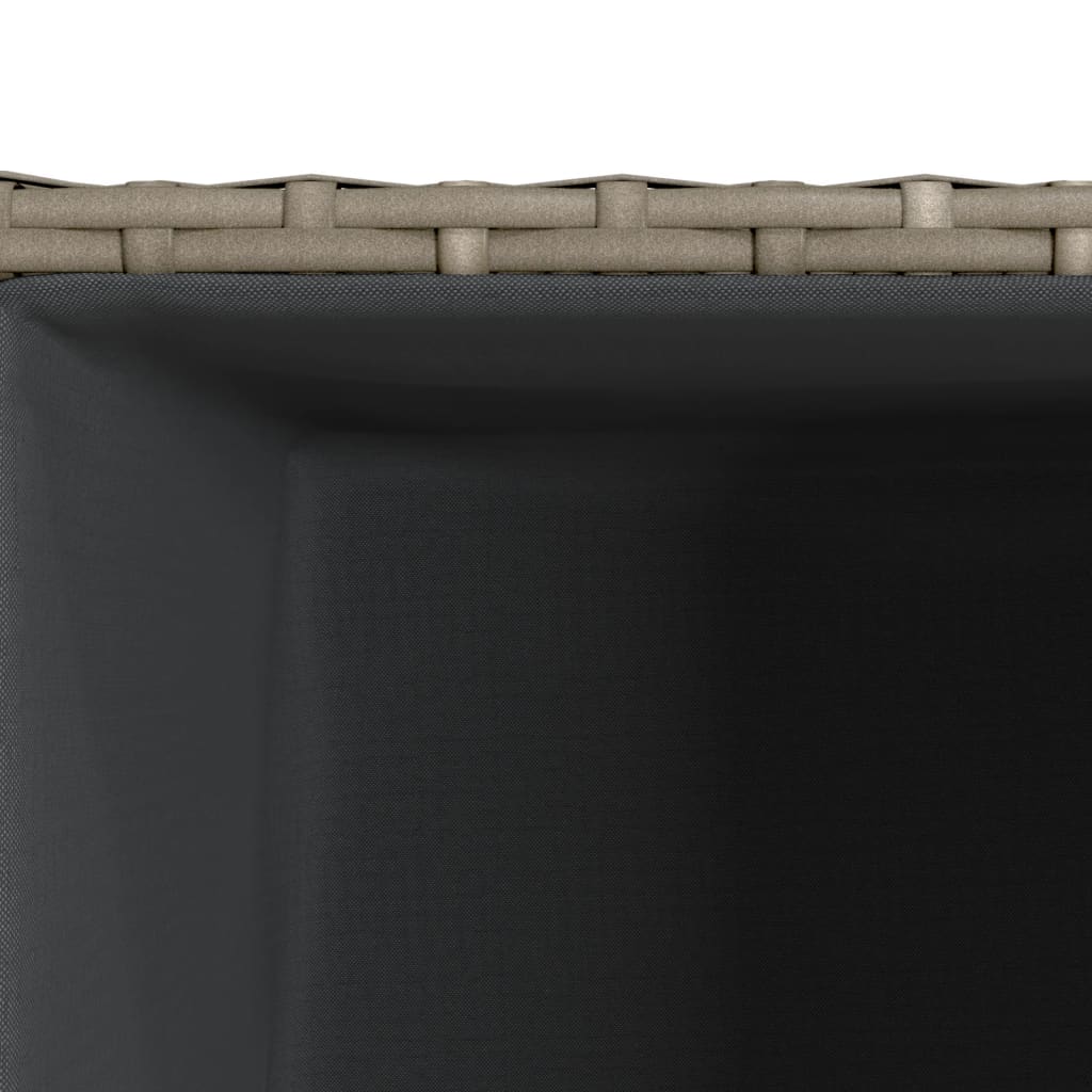 2 db szürke polyrattan kerti ültetőláda 40x40x80 cm