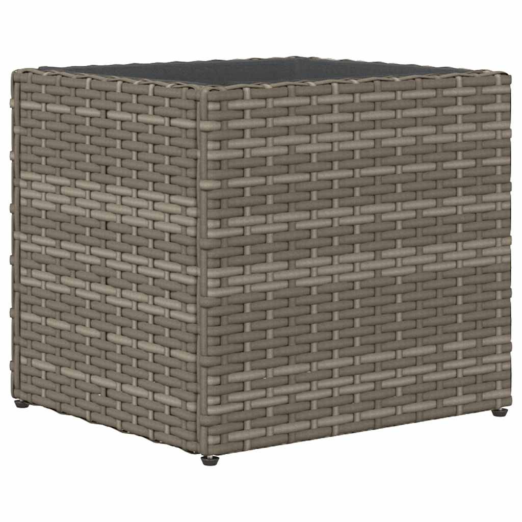 2 db szürke polyrattan kerti ültetőláda 36x30x32 cm