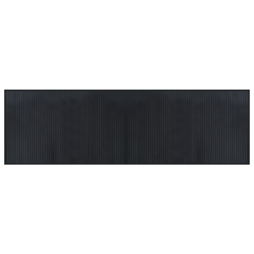 Négyszögletű fekete bambusz szőnyeg 60 x 200 cm Négyszögletű fekete bambusz szőnyeg 60 x 200 cm