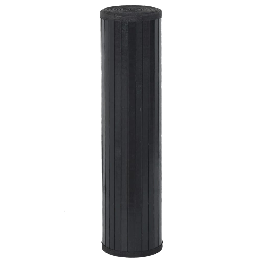 Négyszögletű fekete bambusz szőnyeg 60 x 200 cm Négyszögletű fekete bambusz szőnyeg 60 x 200 cm