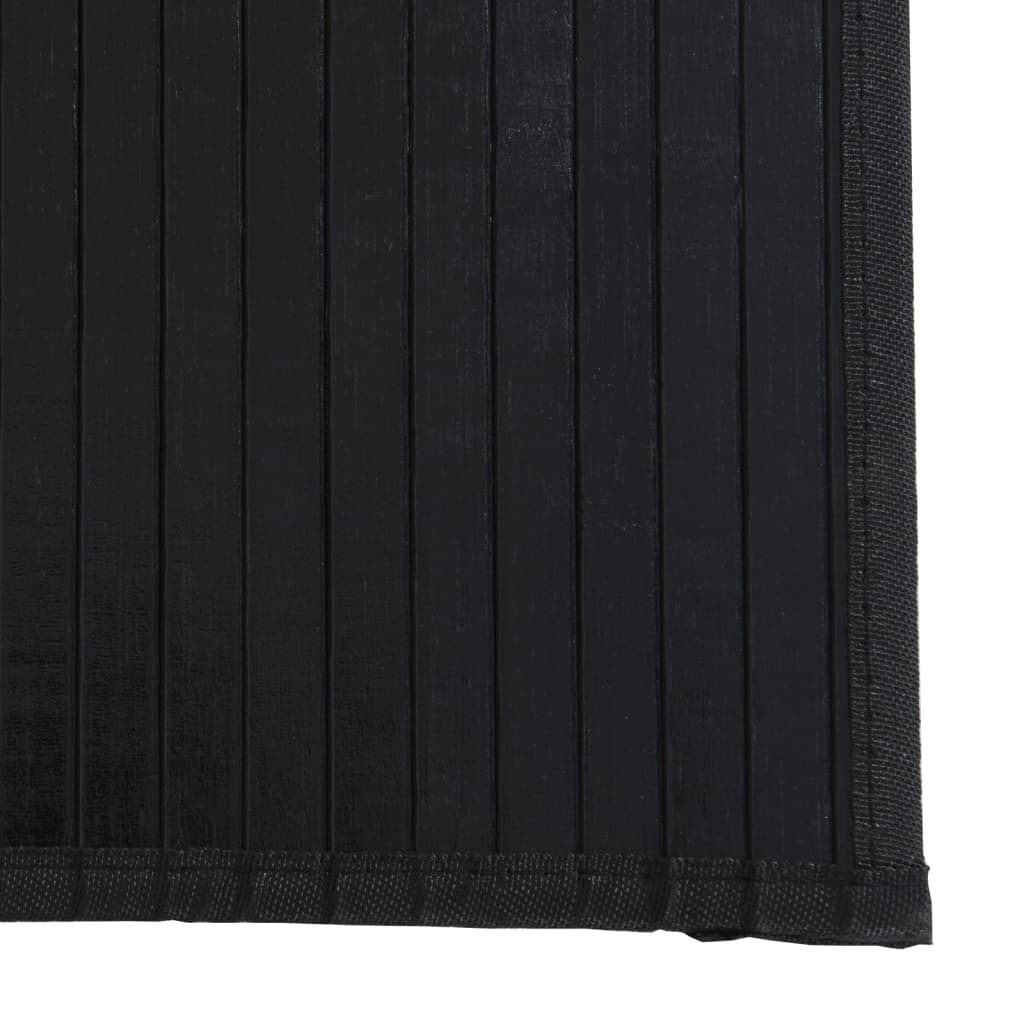 Négyszögletű fekete bambusz szőnyeg 60 x 200 cm Négyszögletű fekete bambusz szőnyeg 60 x 200 cm