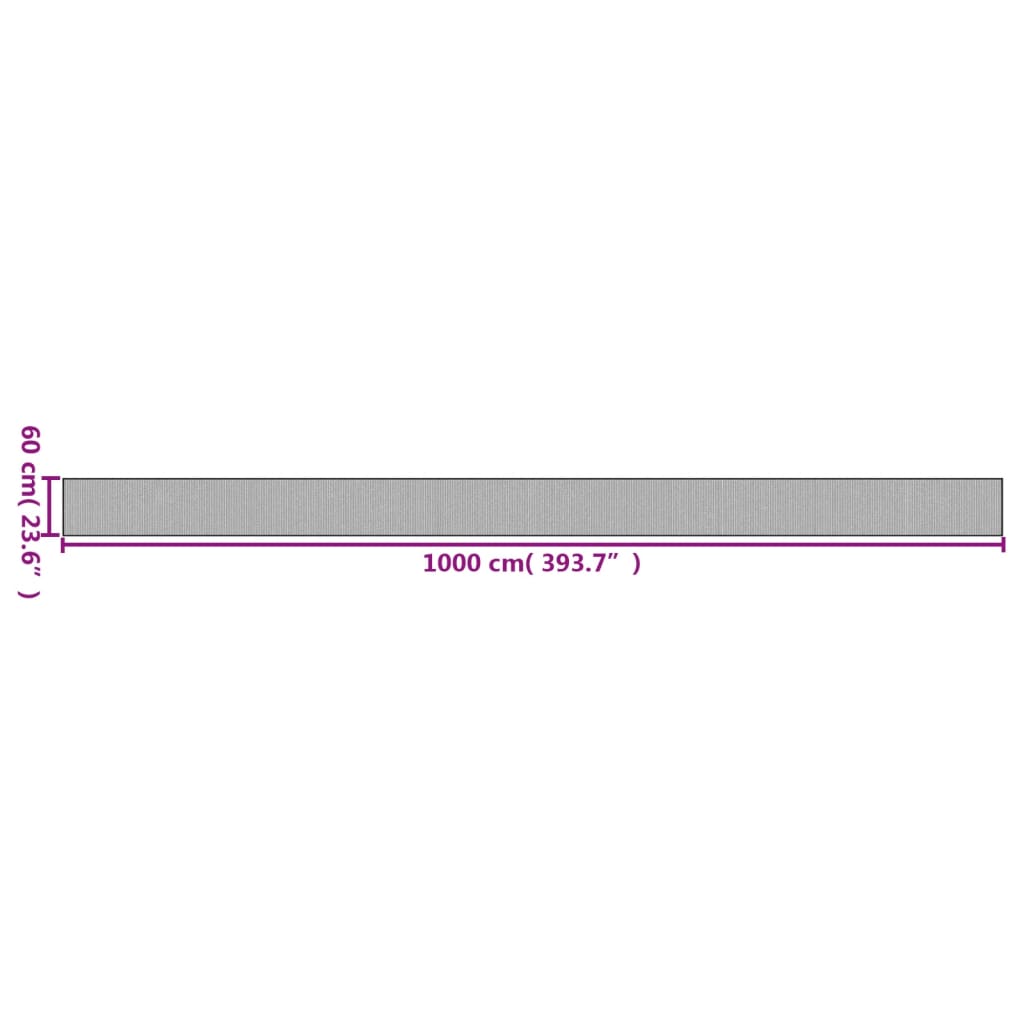 Négyszögletű természetes bambusz szőnyeg 60 x 1000 cm