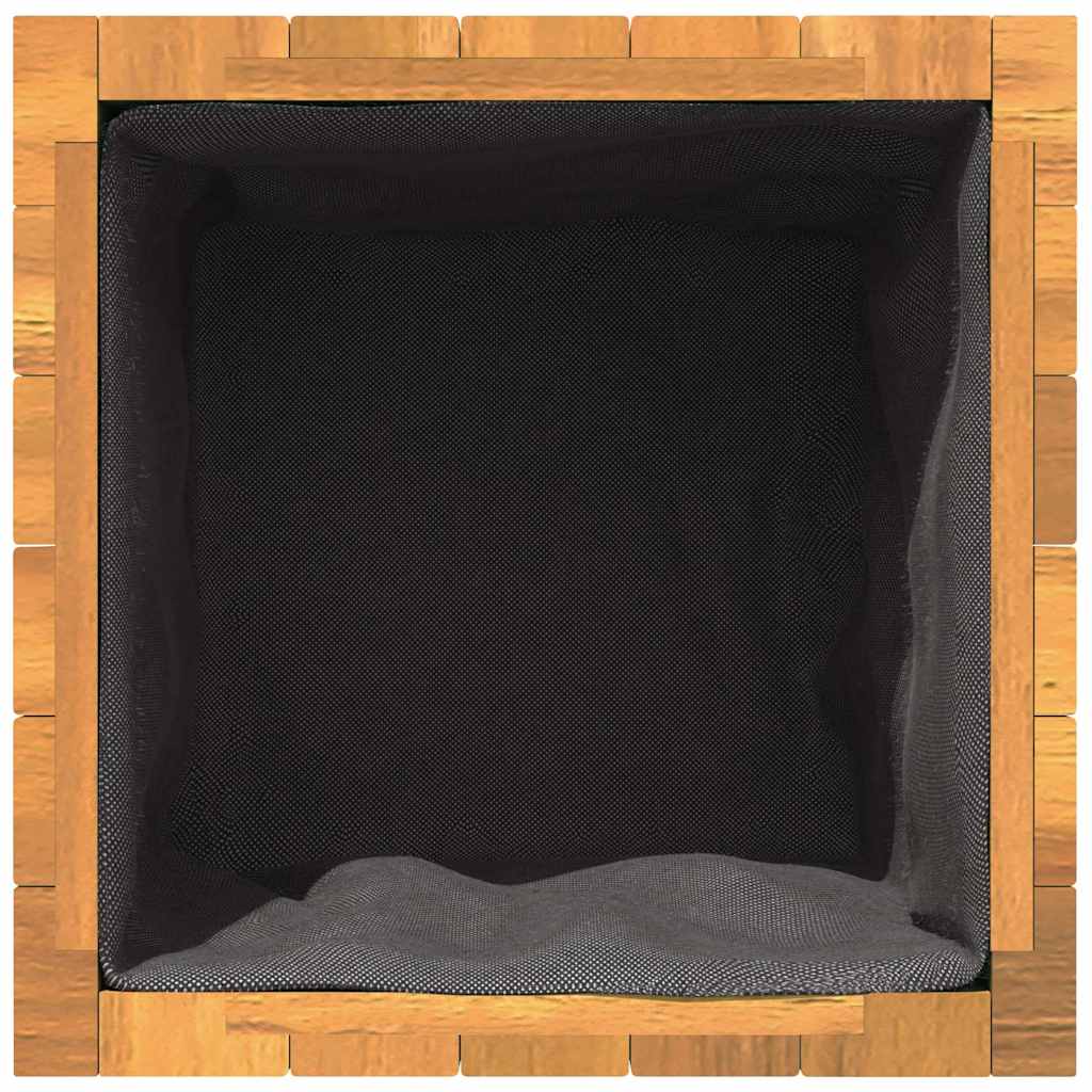 Tömör akácfa kerti virágtartó 35 x 35 x 60 cm