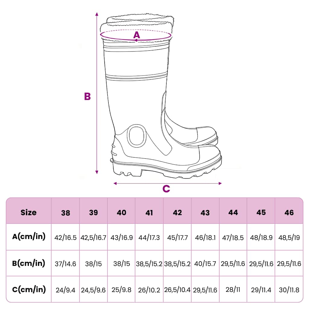 Fekete pvc 41-es esőcsizma kivehető zoknival