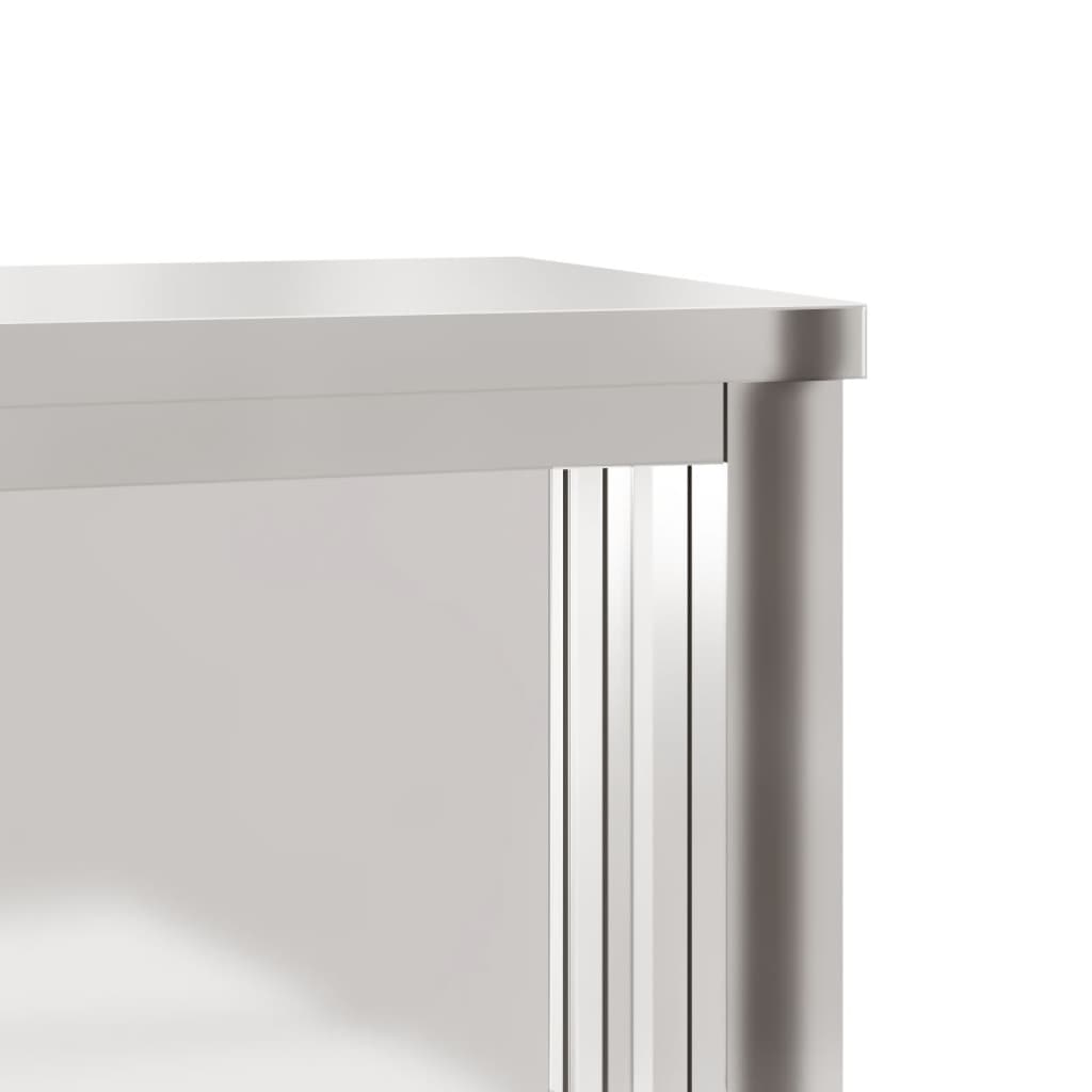 Rozsdamentes acél fali konyhaszekrény tolóajtókkal