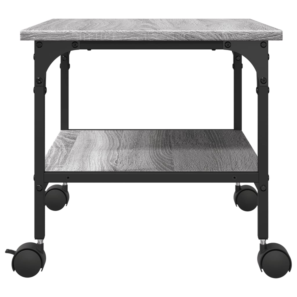 2 szintes szürke sonoma színű nyomtatóállvány 50 x 40 x 38 cm