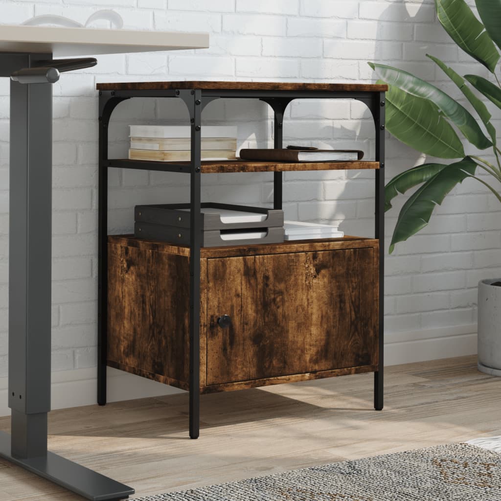 3 szintes füstös tölgy színű nyomtatóállvány 50 x 40 x 76 cm