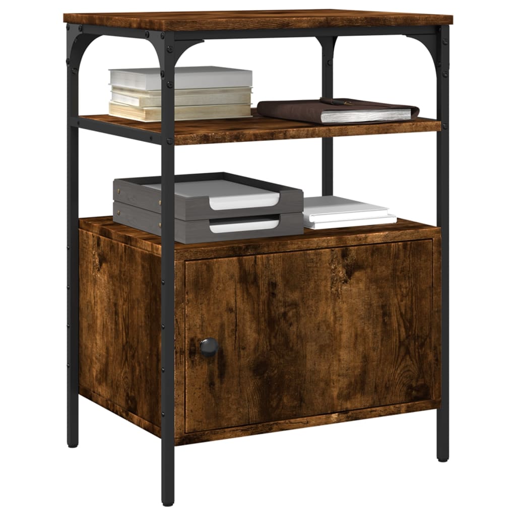 3 szintes füstös tölgy színű nyomtatóállvány 50 x 40 x 76 cm