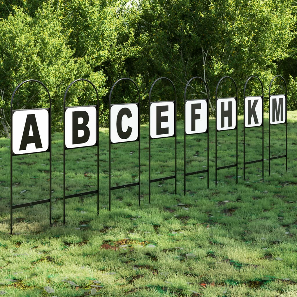 8 db acél pályabetű díjlovagláshoz
