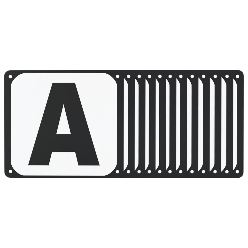 12 db acél pályajelölő betű díjlovagláshoz