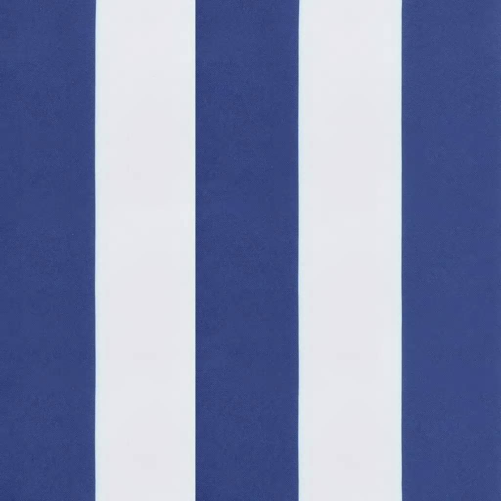 6 db kék és fehér csíkos szövet alacsony háttámlájú székpárna