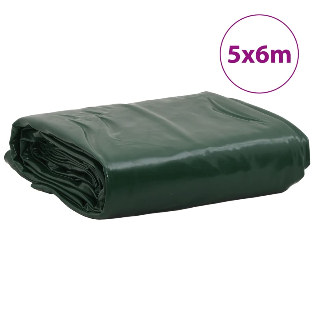 Zöld ponyva 5 x 6 m 650 g/m²