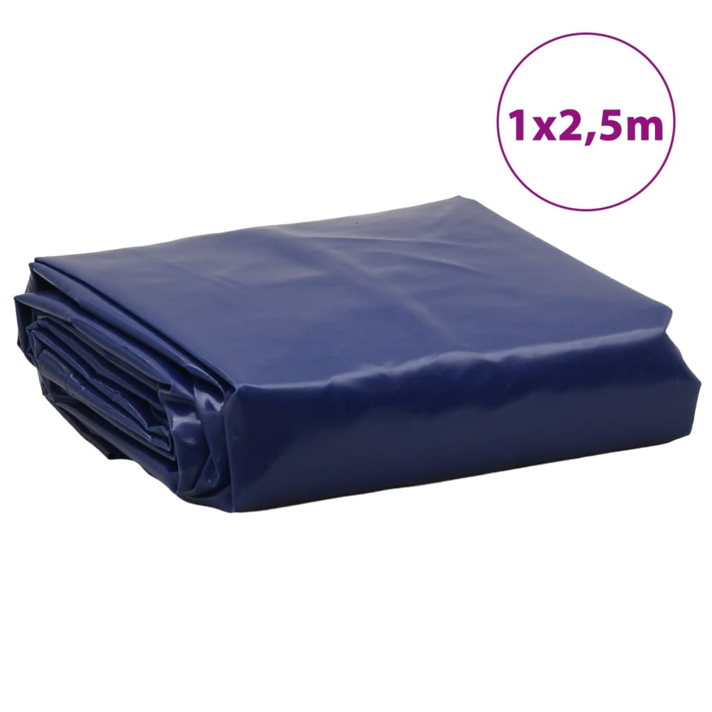 Kék ponyva 1 x 2,5 m 650 g/m²