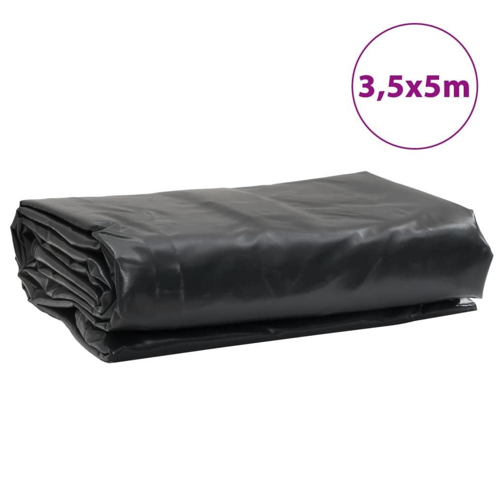 Antracitszürke ponyva 3,5 x 5 m 650 g/m²