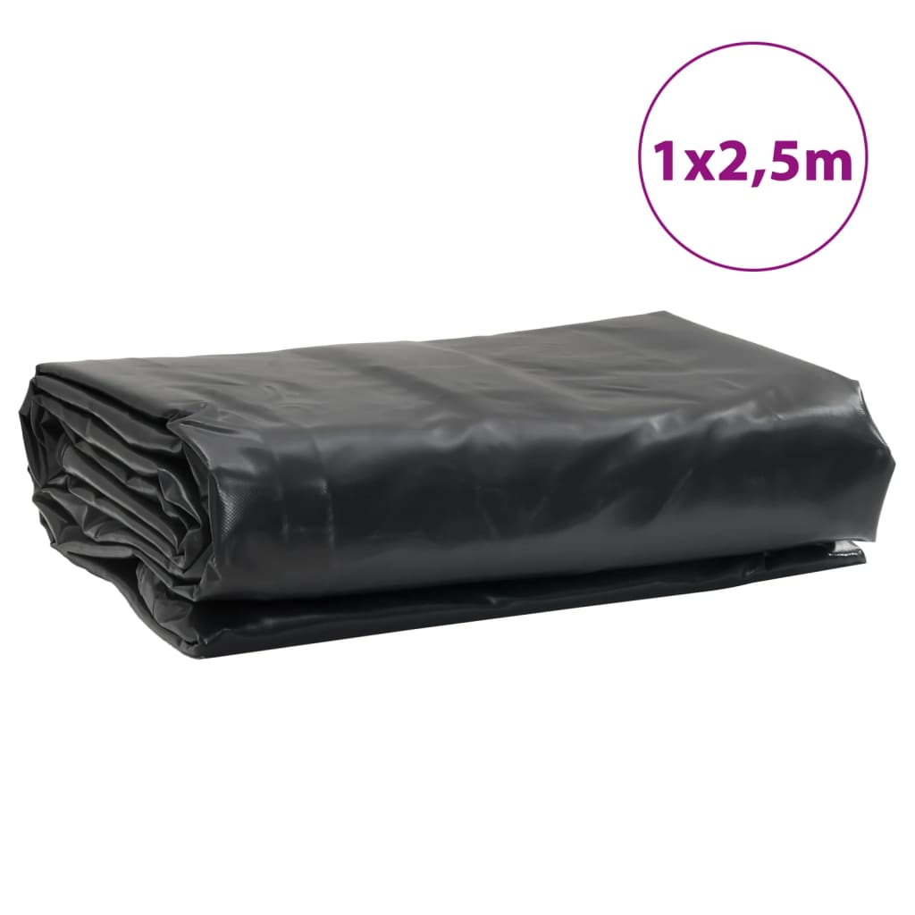 Antracitszürke ponyva 1 x 2,5 m 650 g/m²