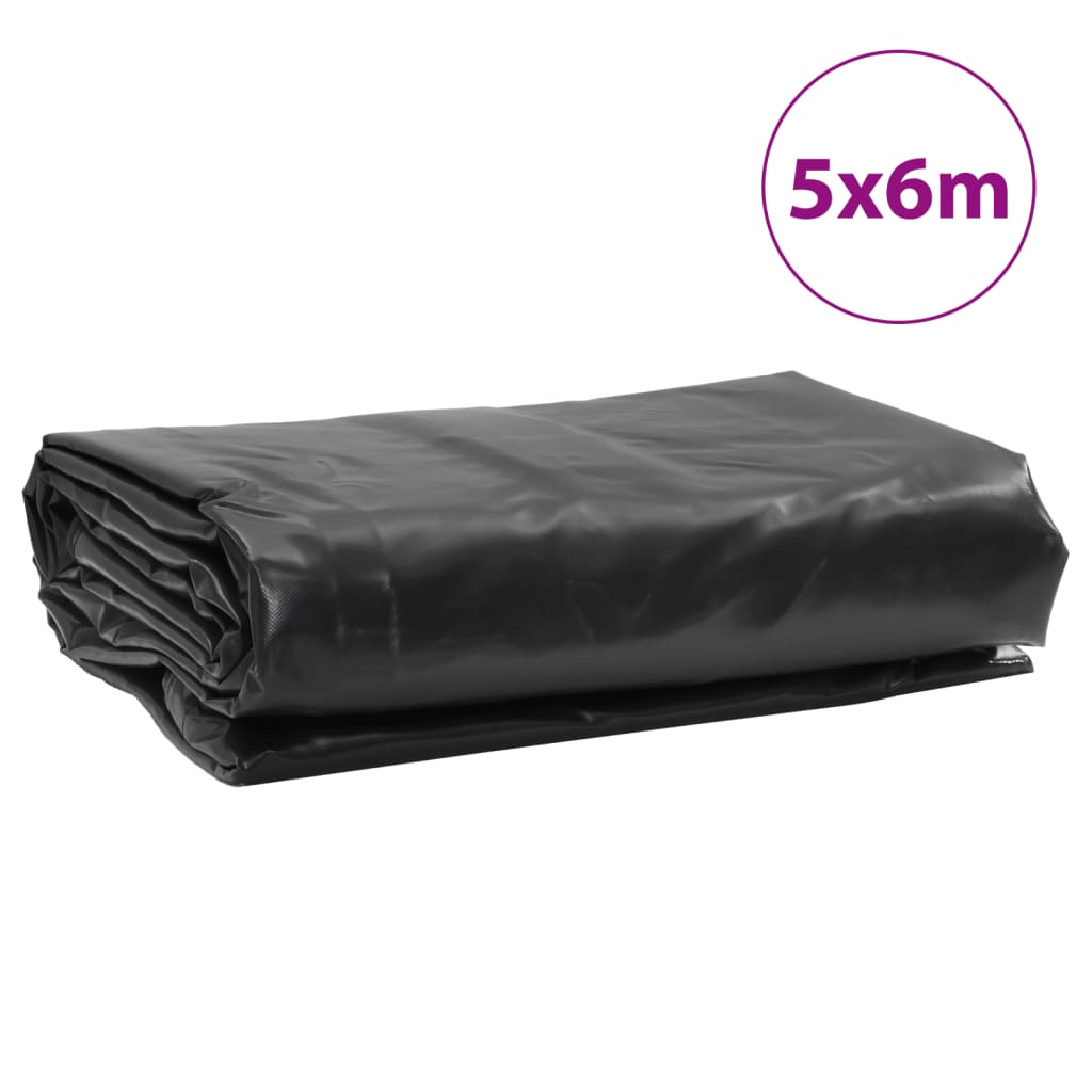 Antracitszürke ponyva 650 g/m² 5 x 6 m