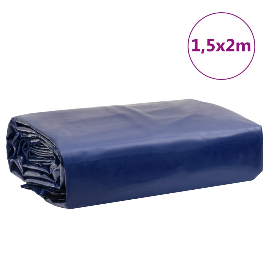 Kék ponyva 1,5x2 m 650 g/m²