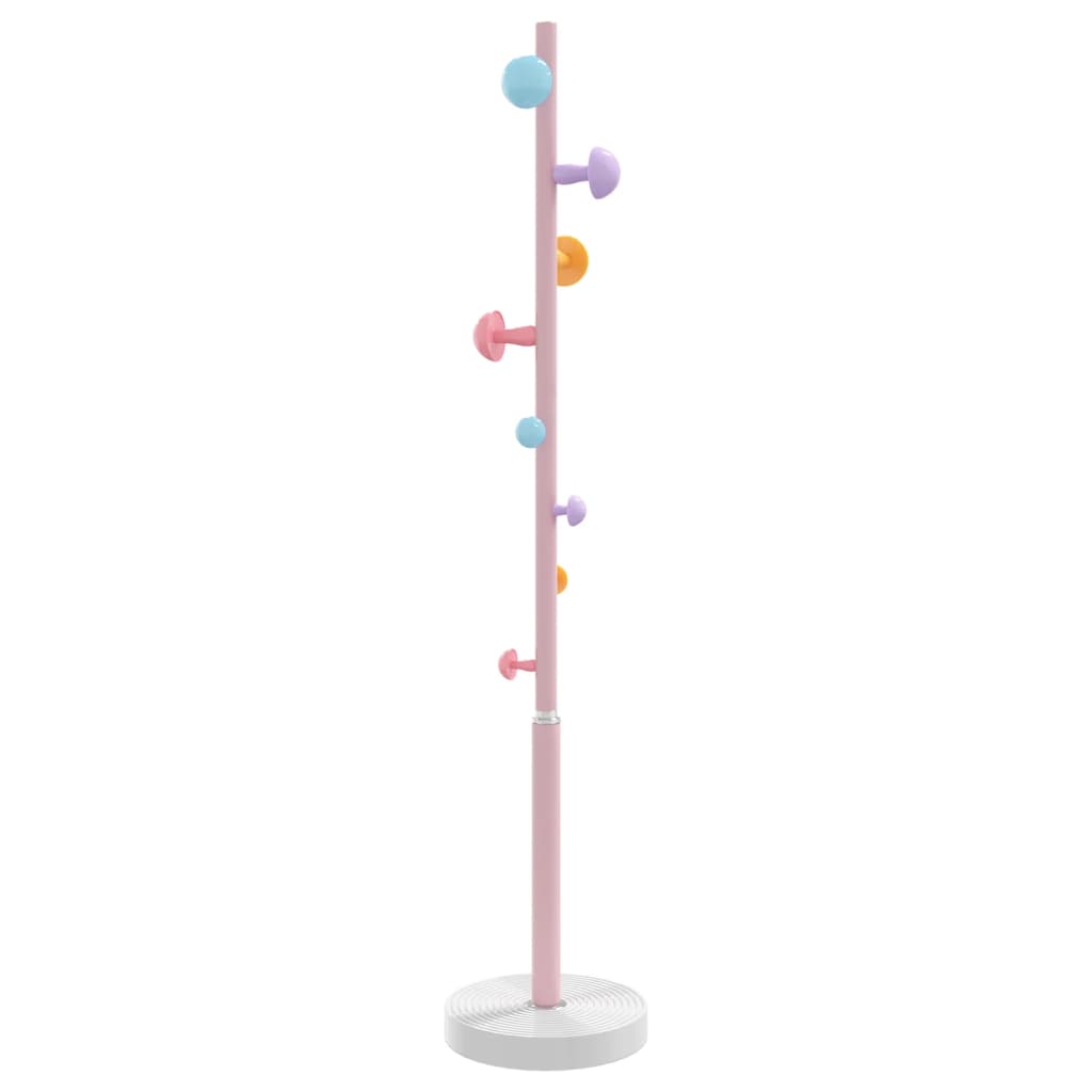 Rózsaszínű porszórt vas ruhafogas 172 cm