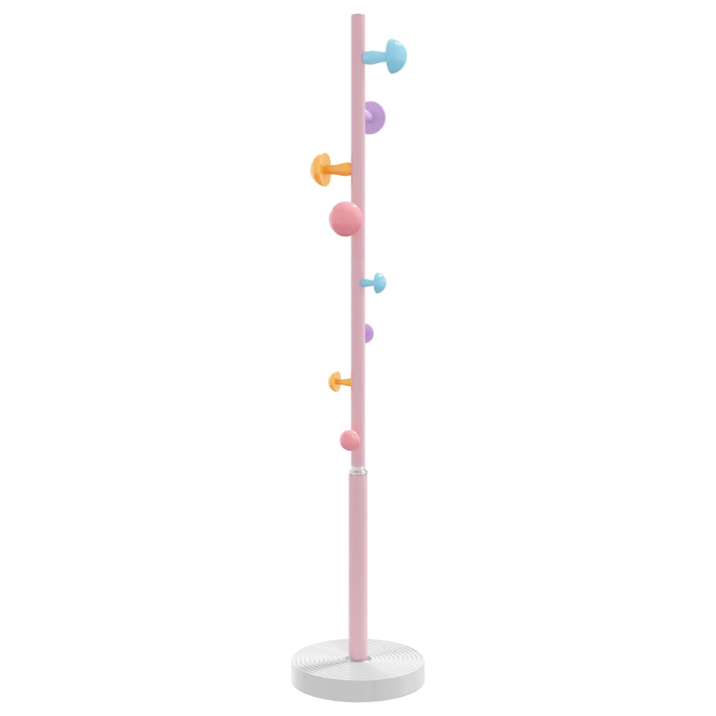 Rózsaszínű porszórt vas ruhafogas 172 cm
