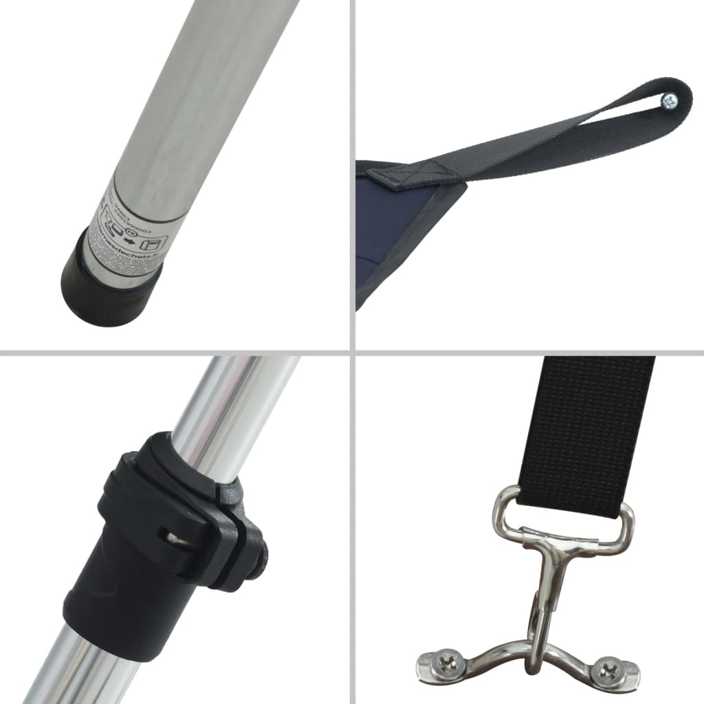 Kék t-alakú árnyékolóhosszabbító 170 x 170 x (113-182,5) cm