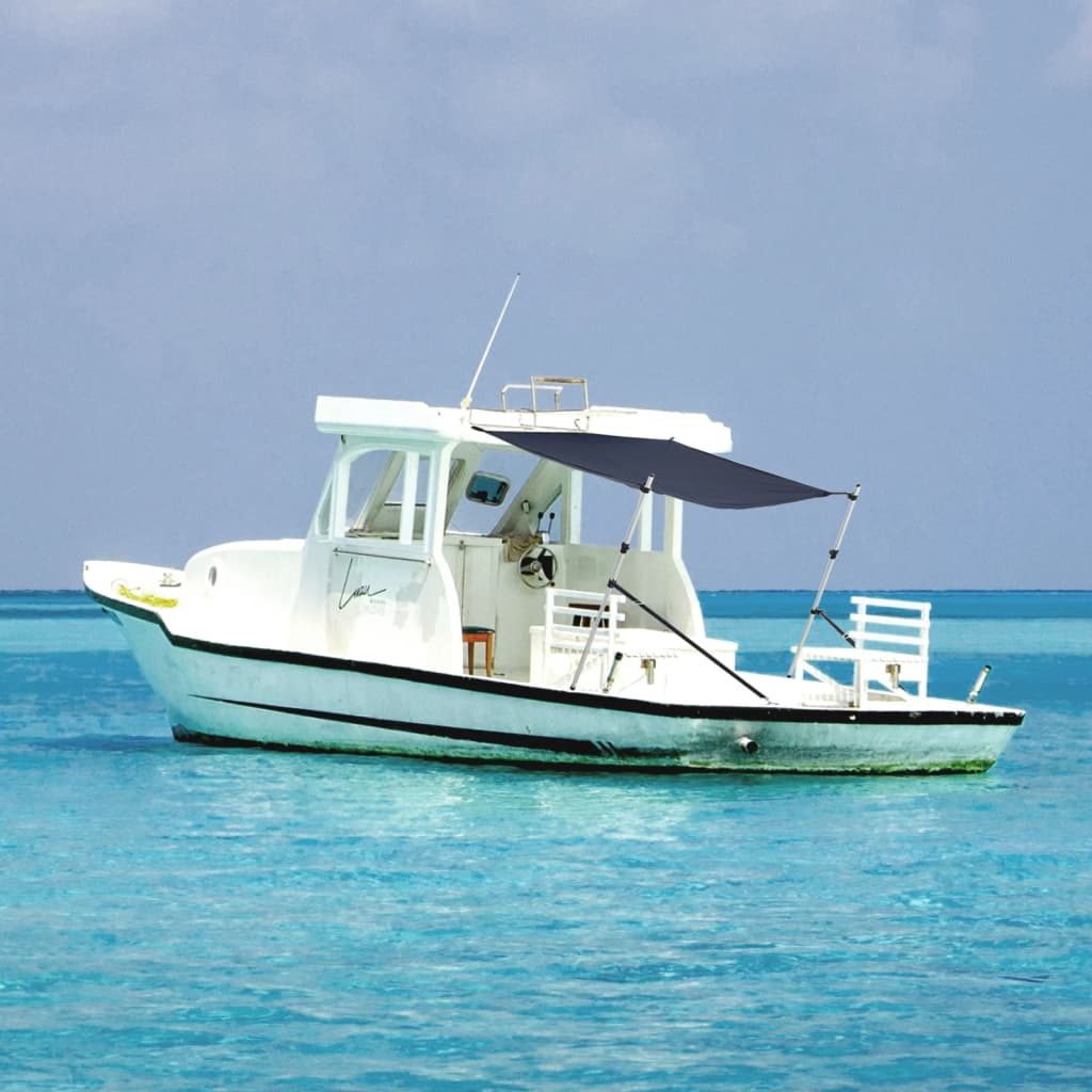 Kék t-alakú árnyékolóhosszabbító 170 x 170 x (113-182,5) cm