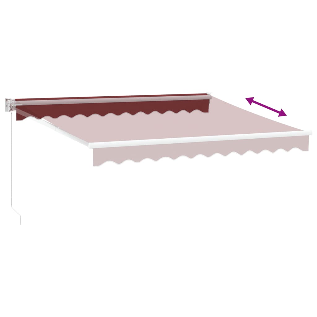 Burgundi vörös kézzel kihúzható napellenző 300 x 250 cm Burgundi vörös kézzel kihúzható napellenző 300 x 250 cm